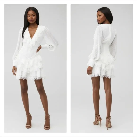 knee length dresses for ladies DIXIE BARDOT LAYERED MINI DRESS – Murci main image 1